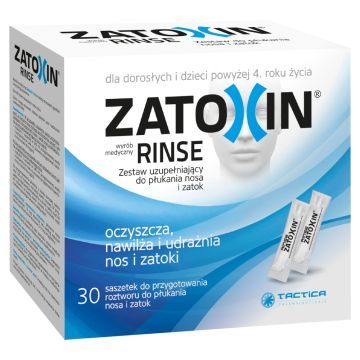 Zatoxin Rinse Zestaw do płukania nosa i zatok, uzupełnienie, proszek, 30 saszetek