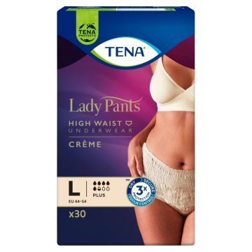 Majtki chłonne TENA Lady Pants Plus Creme, rozmiar L, 30 szt.