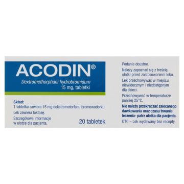 Acodin, 15 mg, tabletki, 20 szt.