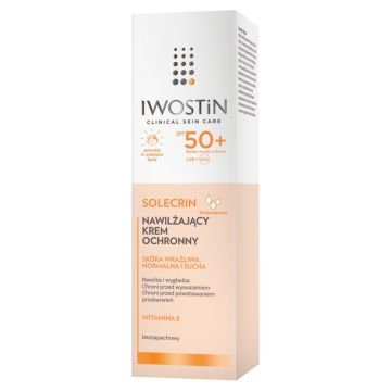 Iwostin Solecrin, nawilżający krem ochronny, SPF50+, 50 ml