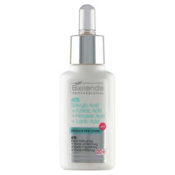 Bielenda Professional, płyn 40% kwas salicylowy, kwas azelainowy, kwas migdałowy, kwas mlekowy, 30 g