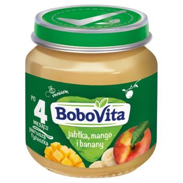 BoboVita, jabłka, mango, banany, 4 m+, 125 g