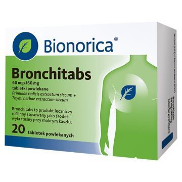 Bronchitabs, 60 mg + 160 mg, tabletki powlekane, 20 szt.