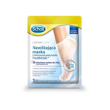 Scholl PediMask, Nawilżająca maska z olejkiem makadamia, 1 para (skarpetki)