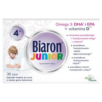 Bioaron Junior, kapsułki miękkie do żucia, 30 szt.