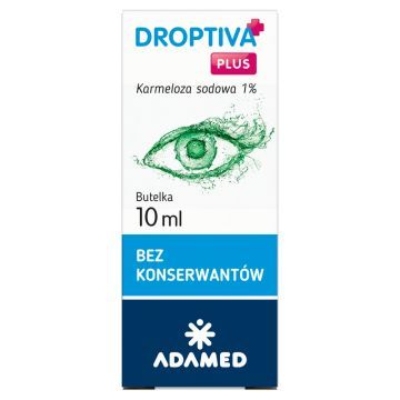 Droptiva Plus, nawilżające krople do oczu, 10 ml