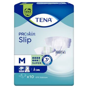 TENA Slip ProSkin Super OTC Edition, pieluchomajtki, rozmiar M, 10 szt.