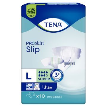 TENA Slip Proskin Super OTC Edition, pieluchomajtki, rozmiar L,10 szt.