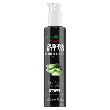Equilibra, oczyszczający żel do mycia twarzy z aktywnym węglem, 200 ml
