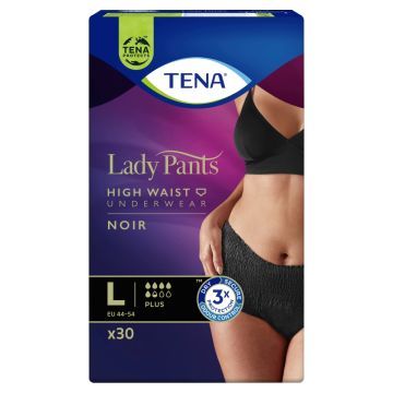 Majtki chłonne TENA Lady Pants Plus Noir, rozmiar L, 30 szt.