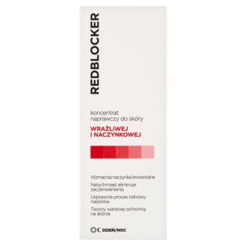 RedBlocker, koncentrat naprawczy do skóry wrażliwej i naczynkowej, 30 ml