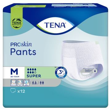 TENA Pants ProSkin Super, majtki chłonne, rozmiar M, 12 szt.