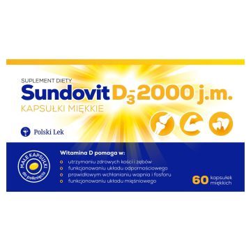 Sundovit D3-2000 j.m., kapsułki miękkie, 60 szt.