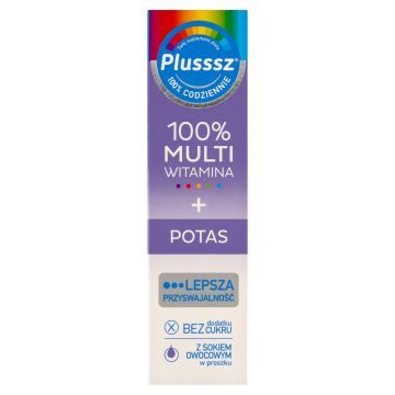 Plusssz 100% Multiwitamina + Potas, tabletki musujące, 20 szt.