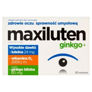 Maxiluten ginkgo+, tabletki, 30 szt.
