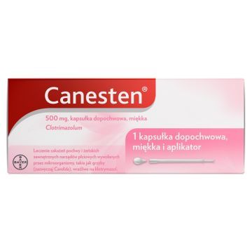 Canesten, 500 mg, kapsułki dopochwowe miękkie, 1 szt.