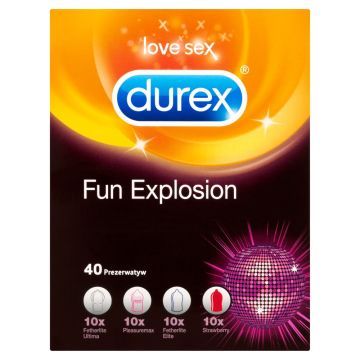 Durex Fun Explosion, prezerwatywy,  40 szt.