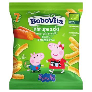 BoboVita Bio, chrupeczki kukurydz.marchewkowe,po7m-cu,20g