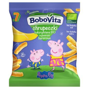 BoboVita Bio, chrupeczki kukurydziane bananowe,po 7 m-cu,20g
