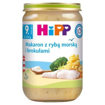 Hipp, makaron z ryba morska i brokulami, 220 g