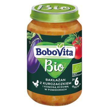 BoboVita Bio, kurcz.,z baklaz.komosa ryz.w pomid,po6m-cu,190g