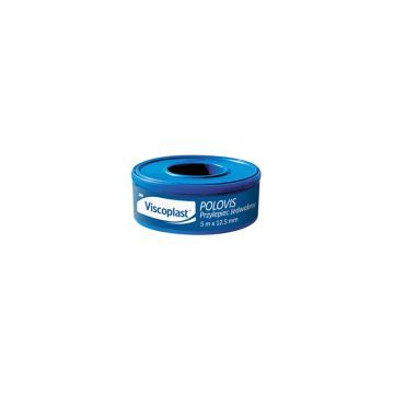 Viscoplast Polovis, przylepiec jedwabny, 5 m x 12,5 mm, 1 rolka