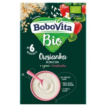 BoboVita Bio, owsianka bezmleczna,z ryzem,trusk,po6m-cu,200g