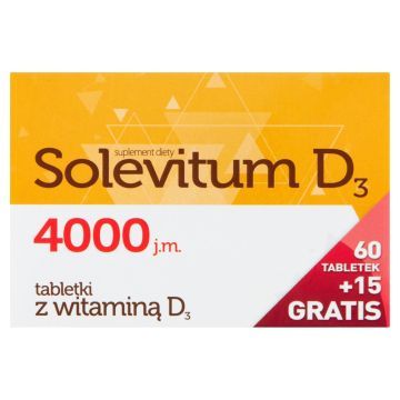 Solevitum D3 4000, tabletki powlekane, 75 szt. (60 szt. + 15 szt.)