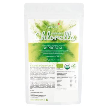 Chlorella Organiczna, prosz., 100 g