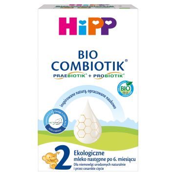 Hipp 2 Bio Combiotik, prosz., mleko nastepne po 6m-cu, 550g