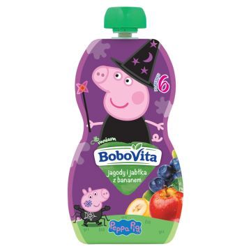 BoboVita, jagody i jablka z bananem, po 6 m-cu, 100 g