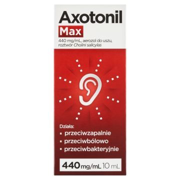 Axotonil, 440mg/ml, aerozol do uszu, 10 ml