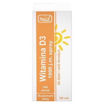 Witamina D3, 1000 j.m., spray, 30 ml
