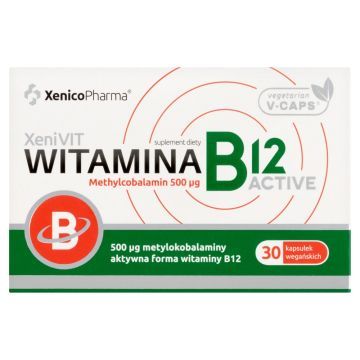 Witamina B12 Active Methylocobalamin 500 µg, kapsułki ,30 szt.