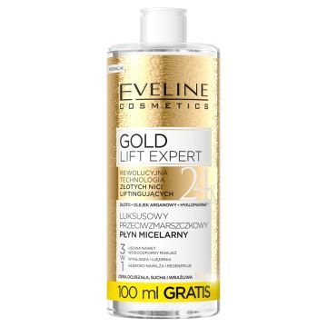 Eveline Gold Lift Expert, plyn,micel.p/zmarsz,luksus,500ml
