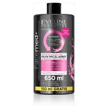 Eveline Facemed+, plyn, micelarny,3w1,profes.,500ml+150ml