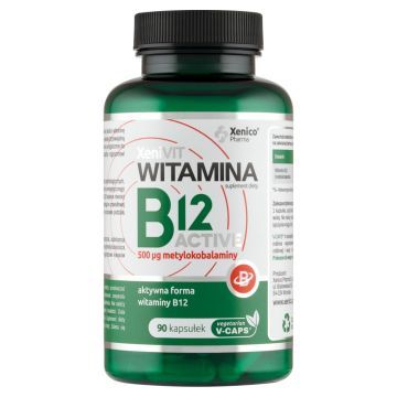 XeniVit Witamina B12 Active 500 µg metylokobalaminy, kapsułki, 90 szt.