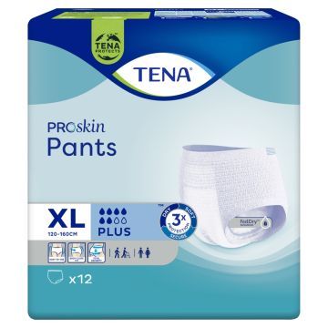 Tena Pants ProSkin Plus, majtki chłonne, rozmiar XL, 12 szt.