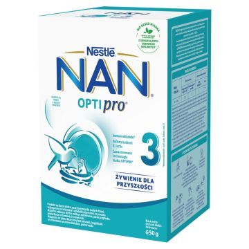 Mleko Nan Optipro 3, mleko modyfikowane po 1. roku życia, proszek, 650 g,  (2 x 325 g)