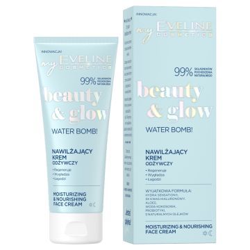 Eveline Beauty&Glow, krem, nawilzajacy, odzywczy,75 ml