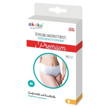 Akuku, majtki jednoraz,poporod,rozm.M,A0550, 5 szt