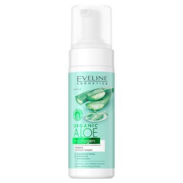 Eveline Organic Aloe+Collag, pianka,do mycia twarzy,150 ml