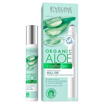 Eveline Organic Aloe+Collag, roll-on,model.kont.oczu,naw,15ml