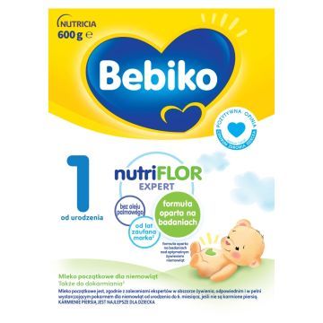 Bebiko 1 NUTRIflor Expert, mleko początkowe dla niemowląt, od urodzenia, proszek, 600 g
