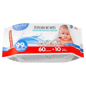 Akuku,chust.,nawilzane woda 99%,A0031,70 szt (60szt+10szt)