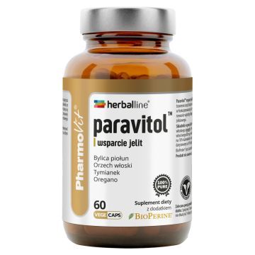 Paravitol wsparcie jelit Herballine Pharmovit, kaps.,60 szt