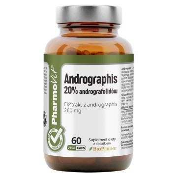 Andrographis 20% andrograf.Clean label Pharmovit,kaps,60szt
