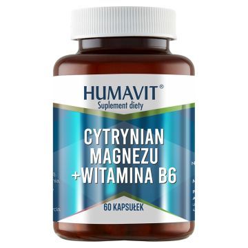 Humavit Cytrynian magnezu + Witamina B6, kaps.,60 szt