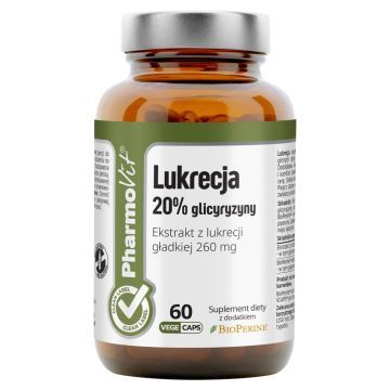 Lukrecja 20% glicyryzyny Clean label Pharmovit, kaps.,60 szt