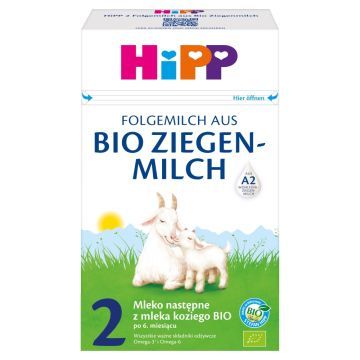 Hipp 2, mleko nastepne, po 6m-cu,z ml.koziego BIO, 400 g